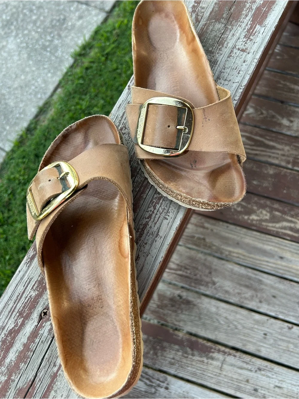 Women’s Birkenstock Madrid brown leather sandals Size 10